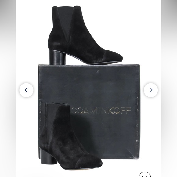NIB Rebecca Minkoff Izette Booties in Black Oiled Suede Size 9 - Picture 8 of 15